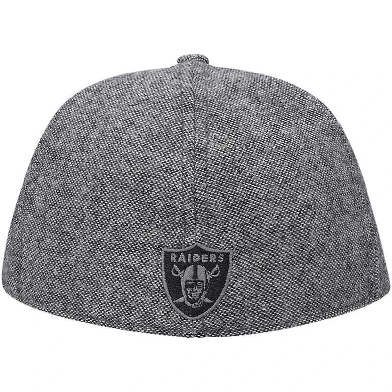 Casquette ajustée Peaky Duckbill grise New Era pour homme, Las Vegas Raiders