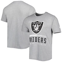 T-shirt New Era Heathered Grey Las Vegas Raiders Combine Authentic Red Zone pour homme