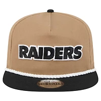 Men's New Era Khaki/Black Las Vegas Raiders Desert Golfer Snapback Hat