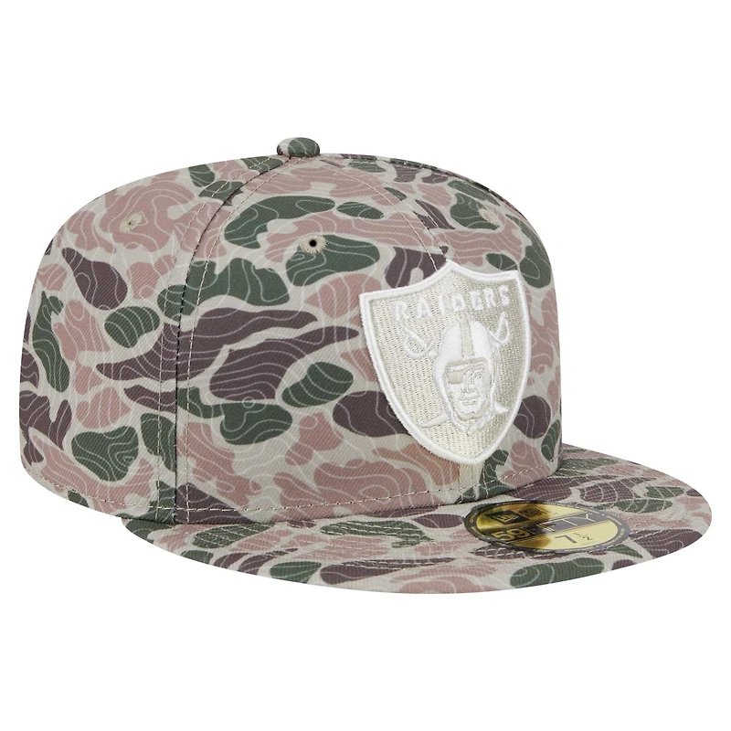 Casquette ajustée 59FIFTY Geo Camo des Las Vegas Raiders de New Era pour homme
