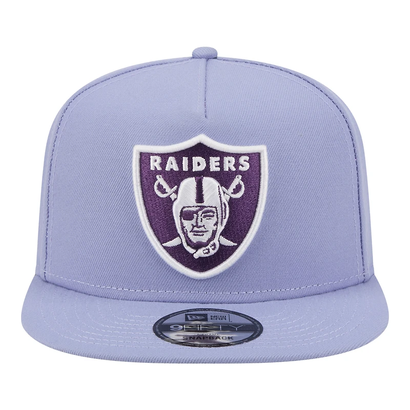 Men's New Era Lavender Las Vegas Raiders Bloom A-Frame 9FIFTY Snapback Hat