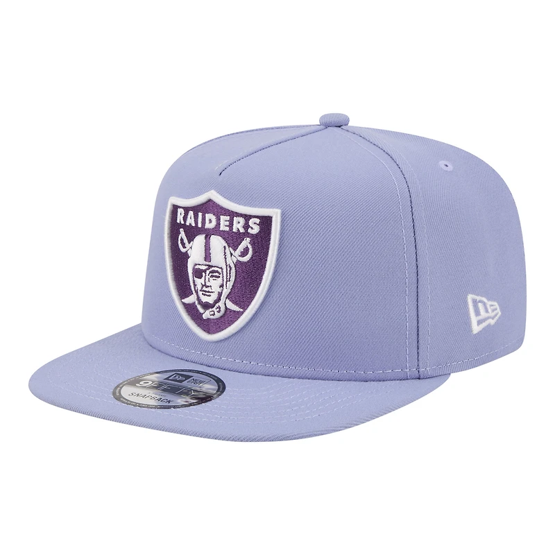 Casquette snapback New Era Bloom A-Frame 9FIFTY pour homme, couleur lavande, Las Vegas Raiders