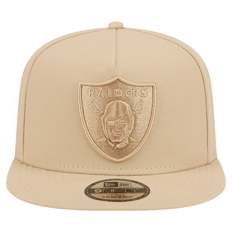 Casquette snapback 9FIFTY A-Frame beige clair pour homme New Era, coloris Las Vegas Raiders