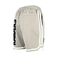 Short beige clair à patchs multiples Stone des Las Vegas Raiders de New Era pour homme