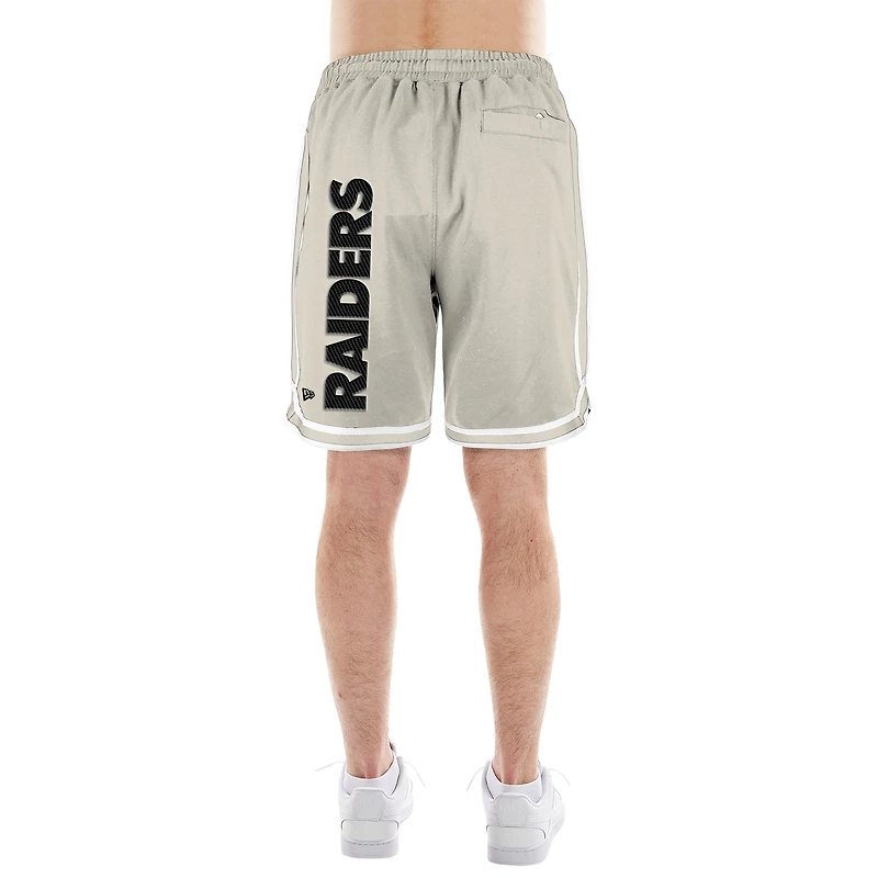 Short beige clair à patchs multiples Stone des Las Vegas Raiders de New Era pour homme
