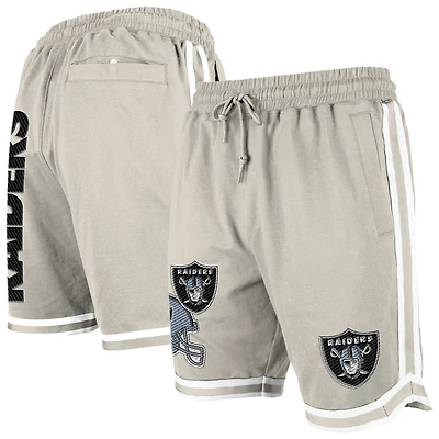 Short beige clair à patchs multiples Stone des Las Vegas Raiders de New Era pour homme