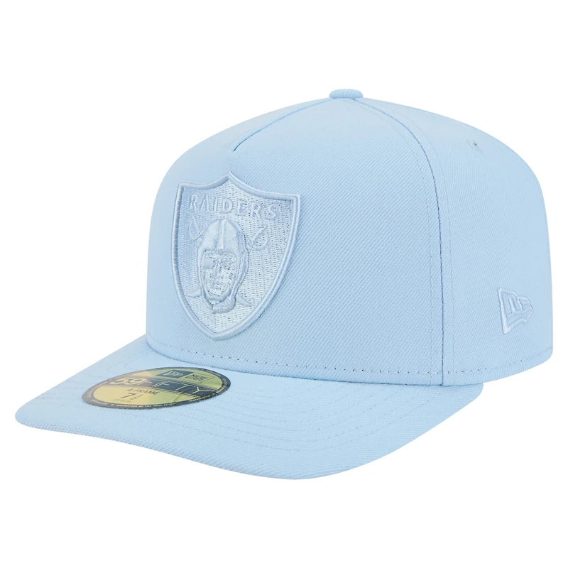 Casquette ajustée A-Frame 59FIFTY pour homme New Era bleu clair Las Vegas Raiders Color Pack