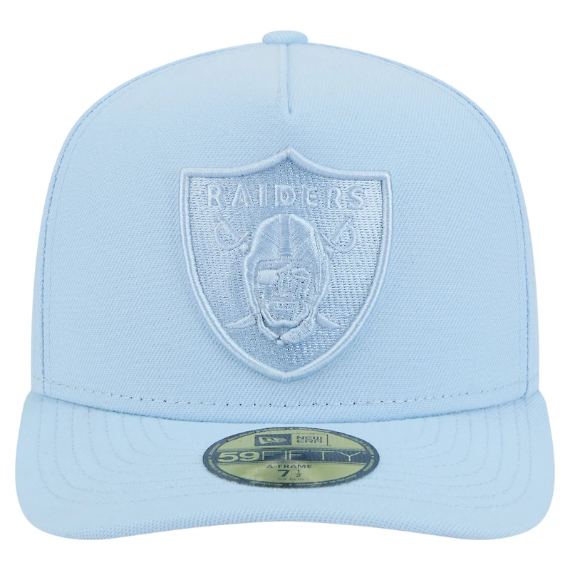 Casquette ajustée A-Frame 59FIFTY pour homme New Era bleu clair Las Vegas Raiders Color Pack