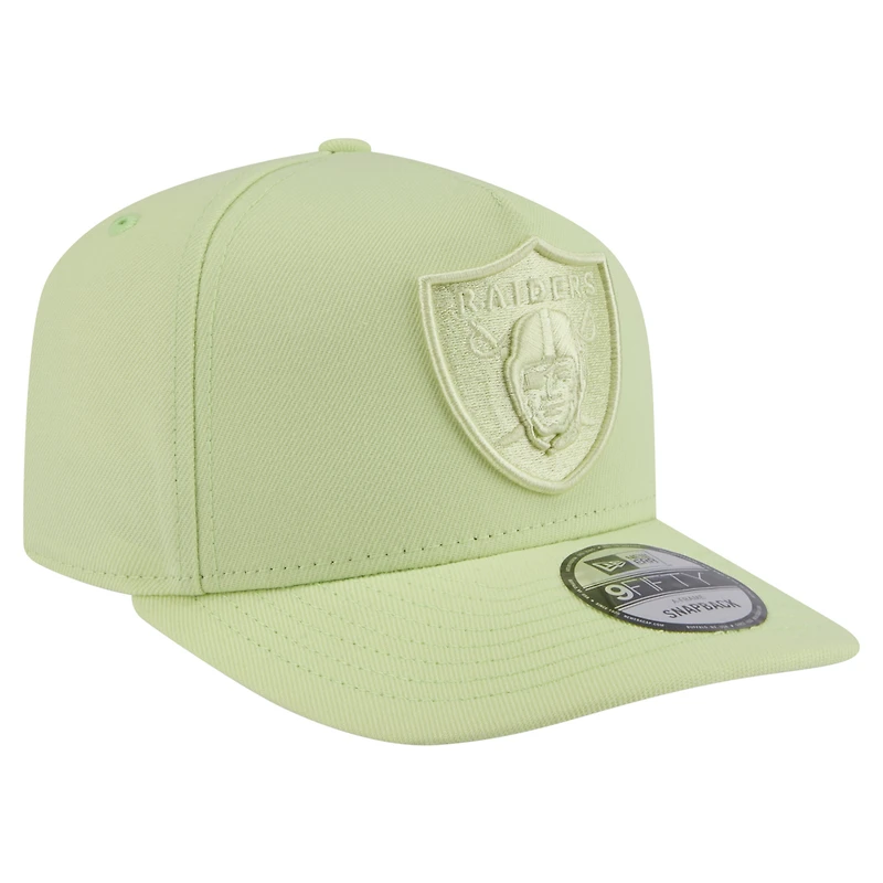 Men's New Era Light Green Las Vegas Raiders Color Pack 9FIFTY Snapback Hat