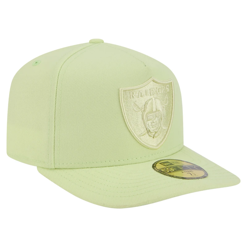 Casquette ajustée A-Frame 59FIFTY pour homme New Era, coloris vert clair, Las Vegas Raiders