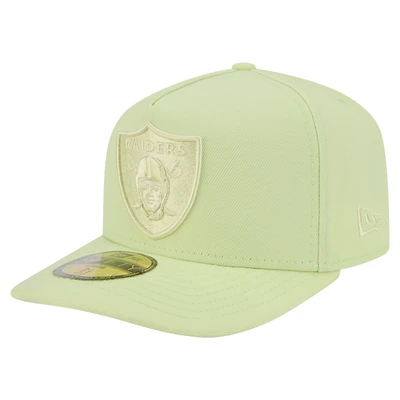 Casquette ajustée A-Frame 59FIFTY pour homme New Era, coloris vert clair, Las Vegas Raiders