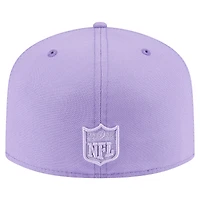 Casquette ajustée A-Frame 59FIFTY pour homme New Era avec coloris violet clair Las Vegas Raiders