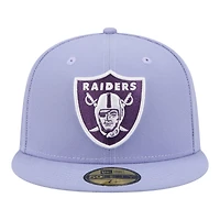 Men's New Era Light Purple Las Vegas Raiders Lavender Bloom 59FIFTY Fitted Hat