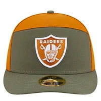 Men's New Era Olive/Brown Las Vegas Raiders Two-Tone Color Pack Split Panel 59FIFTY Fitted Hat