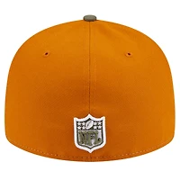 Men's New Era Olive/Brown Las Vegas Raiders Two-Tone Color Pack Split Panel 59FIFTY Fitted Hat