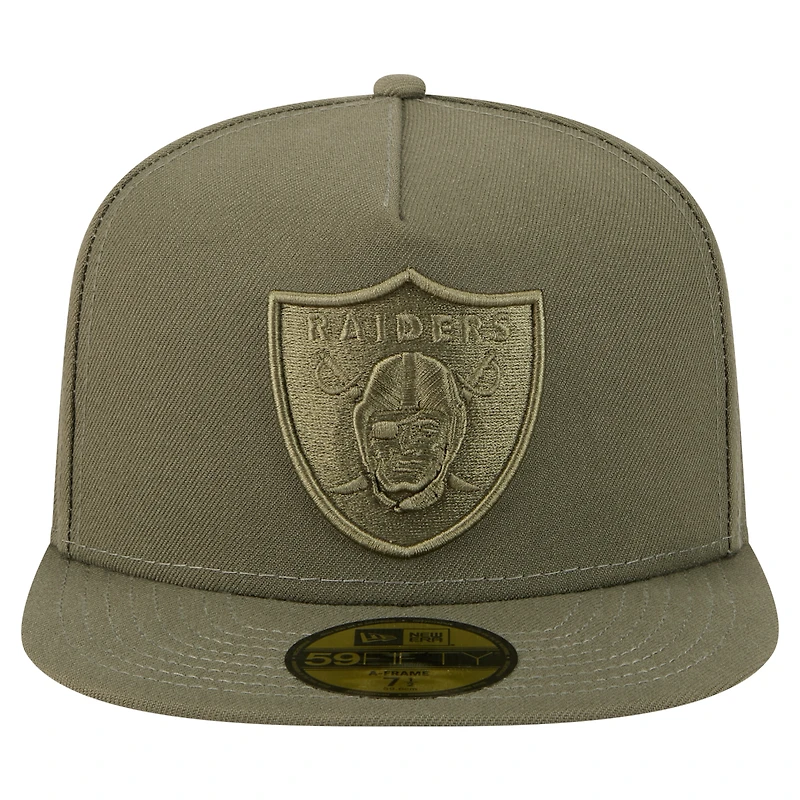 Casquette ajustée A-Frame 59FIFTY pour homme New Era, coloris olive