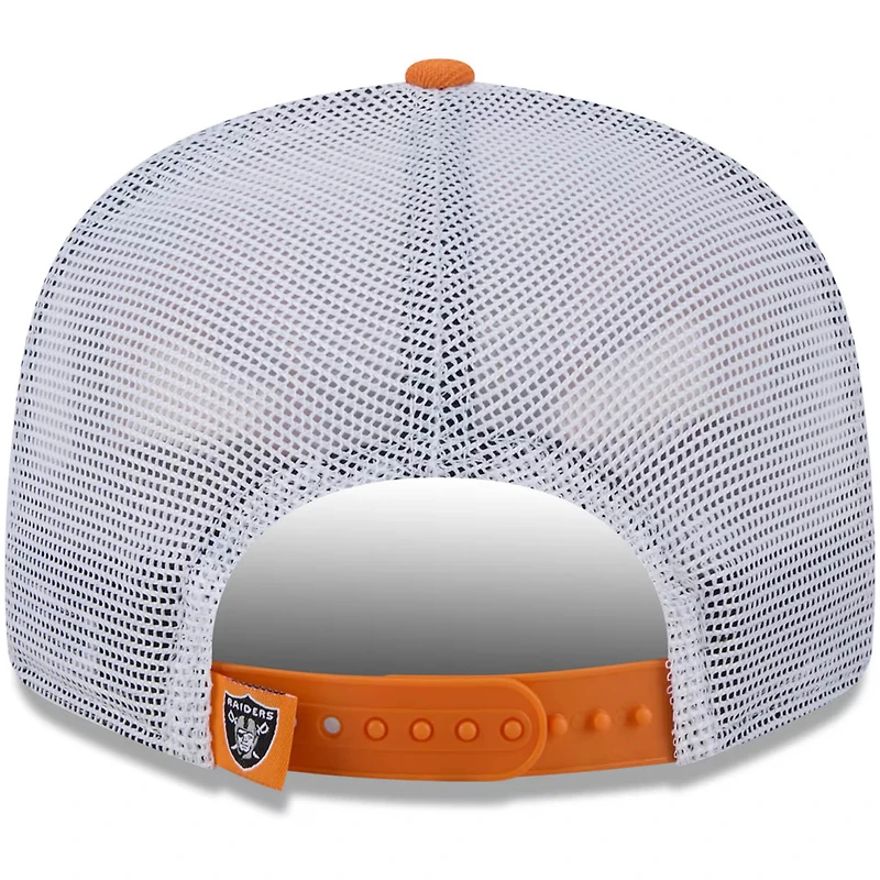 Casquette snapback orange Las Vegas Raiders Citrus 9FIFTY Trucker de New Era pour homme