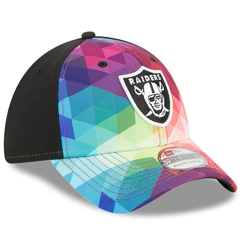 Men's New Era  Pink Las Vegas Raiders 2023 NFL Crucial Catch 39THIRTY Flex Hat