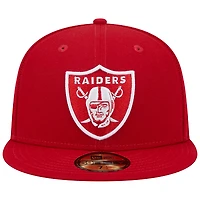 Casquette ajustée New Era Scarlet Las Vegas Raiders Super Bowl XVIII Main Patch 59FIFTY pour homme