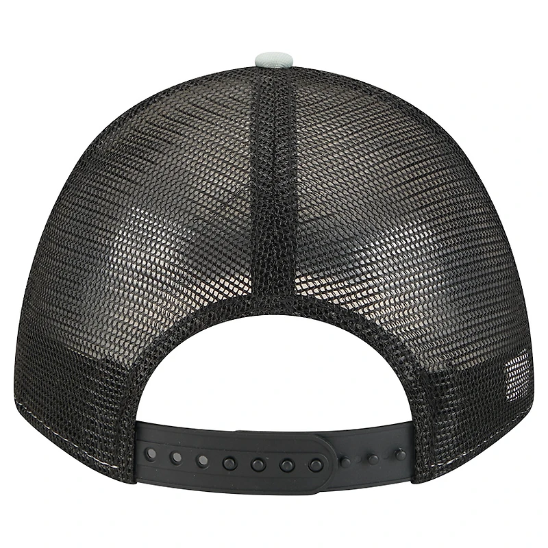 Casquette ajustable 9FORTY linéaire à cadre en A argentée New Era pour homme des Las Vegas Raiders
