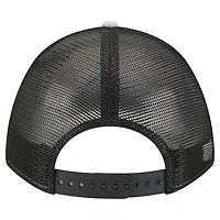 Casquette ajustable 9FORTY linéaire à cadre en A argentée New Era pour homme des Las Vegas Raiders