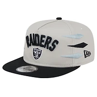 Men's New Era Stone/Black Las Vegas Raiders Athletic Golfer Snapback Hat