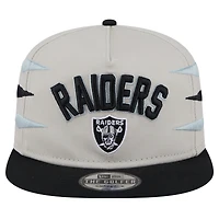 Men's New Era Stone/Black Las Vegas Raiders Athletic Golfer Snapback Hat