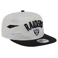 Men's New Era Stone/Black Las Vegas Raiders Athletic Golfer Snapback Hat