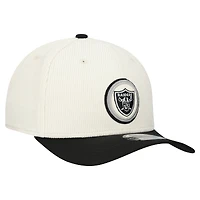 Men's New Era  Stone Las Vegas Raiders  Loyal Corduroy 9SEVENTY Adjustable Hat