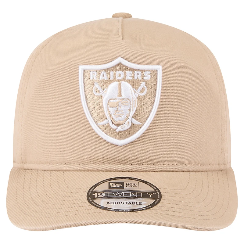 Men's New Era Tan Las Vegas Raiders 19TWENTY Adjustable Hat
