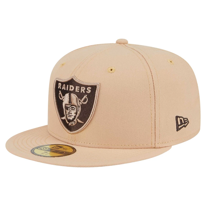 Casquette ajustée 59FIFTY pour homme New Era Tan Las Vegas Raiders Candied Pecan