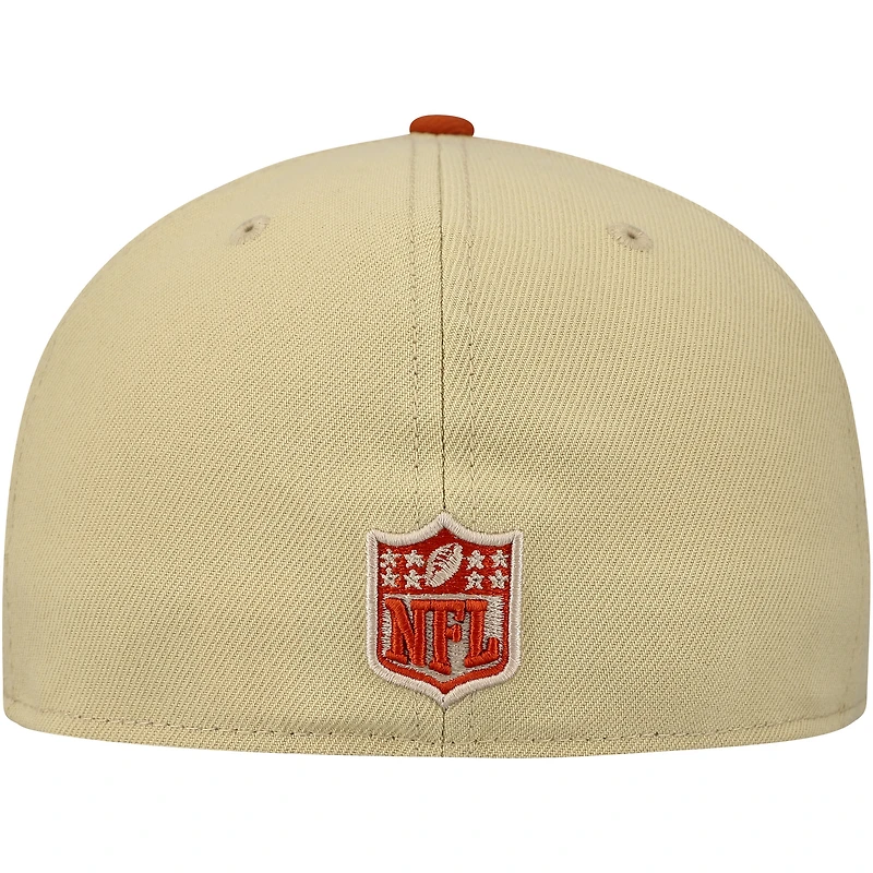 Men's New Era Tan Las Vegas Raiders Landscape 59FIFTY Fitted Hat