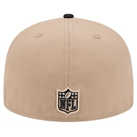 Men's New Era Tan Las Vegas Raiders  Logo Main 59FIFTY Fitted Hat