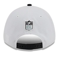 Men's New Era  White/Black Las Vegas Raiders 2023 Sideline 9FORTY Adjustable Hat