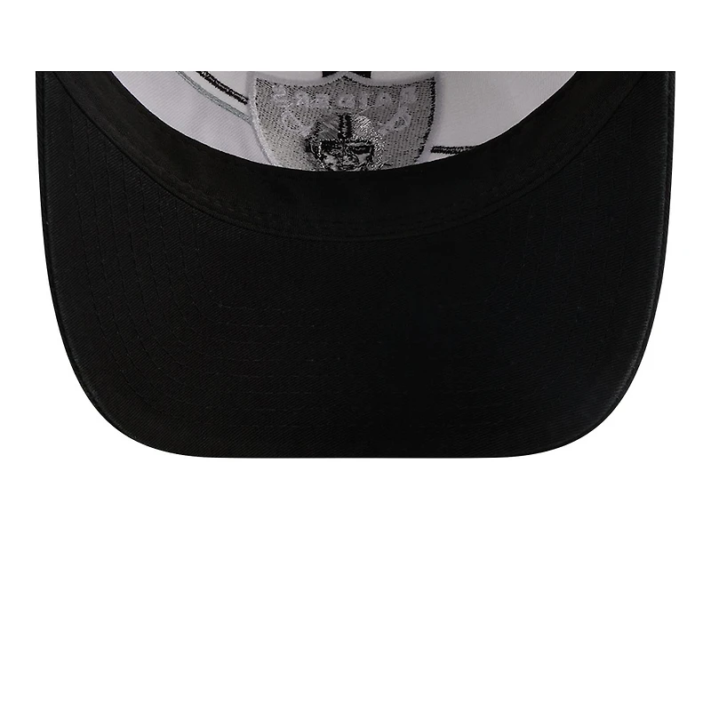 Men's New Era  White/Black Las Vegas Raiders 2023 Sideline 9TWENTY Adjustable Hat