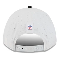 Men's New Era  White/Black Las Vegas Raiders 2025 NFL Training Camp A-Frame 9FORTY Adjustable Hat