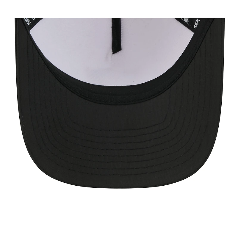 Men's New Era White/Black Las Vegas Raiders 2025 NFL Training Camp A-Frame 9FORTY Adjustable Hat