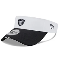 Men's New Era  White/Black Las Vegas Raiders 2025 NFL Training Camp Adjustable Visor