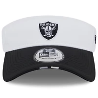 Men's New Era  White/Black Las Vegas Raiders 2025 NFL Training Camp Adjustable Visor