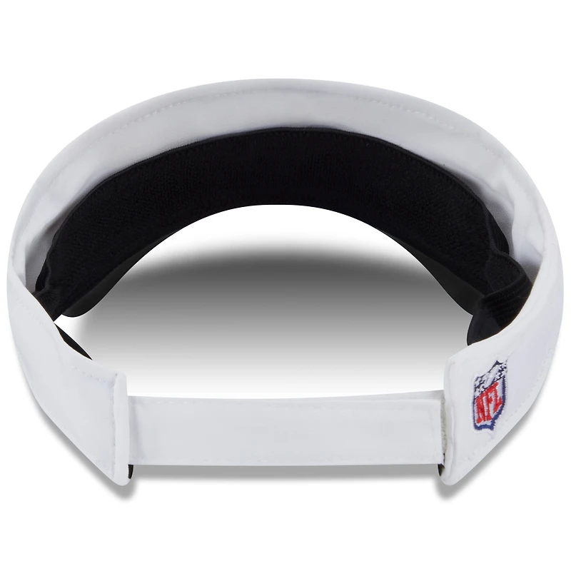 Men's New Era  White/Black Las Vegas Raiders 2025 NFL Training Camp Adjustable Visor