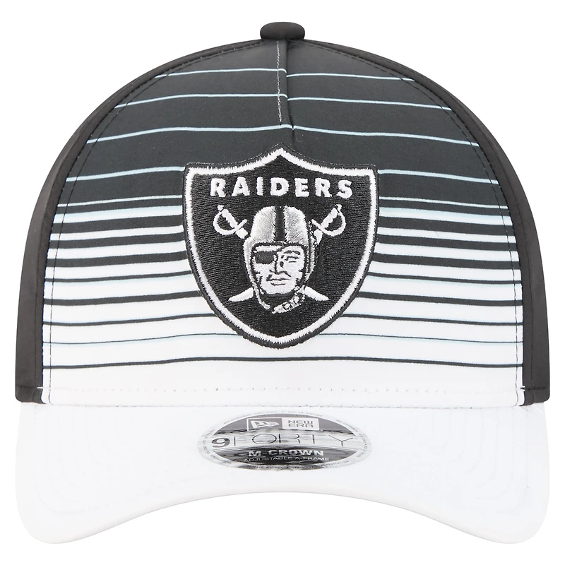 Men's New Era  White/Black Las Vegas Raiders Adventure Gradient 9FORTY M-Crown A-Frame Adjustable Hat