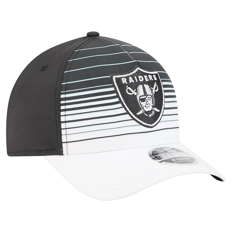 Men's New Era  White/Black Las Vegas Raiders Adventure Gradient 9FORTY M-Crown A-Frame Adjustable Hat