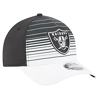 Men's New Era  White/Black Las Vegas Raiders Adventure Gradient 9FORTY M-Crown A-Frame Adjustable Hat