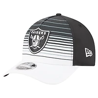 Casquette ajustable New Era 9FORTY M-Crown A-Frame pour homme, blanche/noire, motif Las Vegas Raiders Adventure Gradient