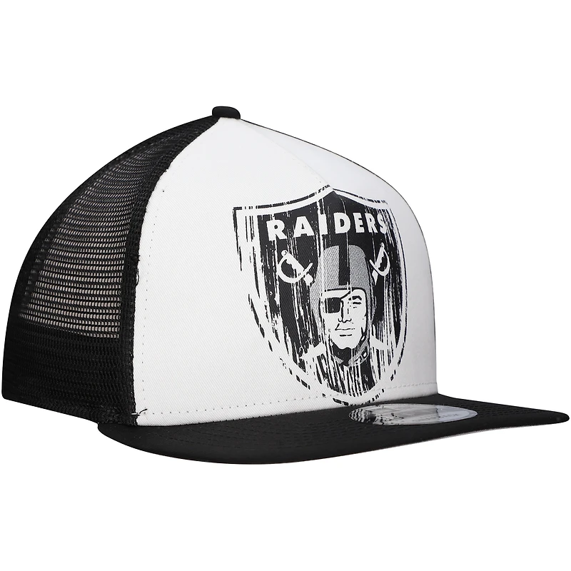 Casquette Snapback 9FIFTY A-Frame Las Vegas Raiders New Era blanche/noire pour homme