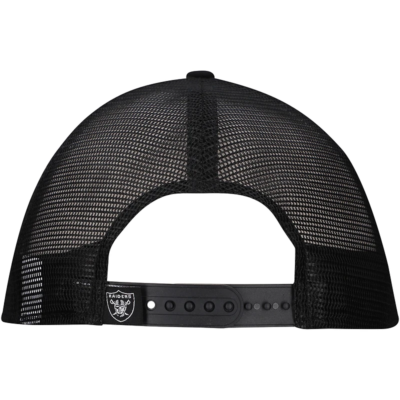 Men's New Era White/Black Las Vegas Raiders Distressed 9FIFTY A-Frame Snapback Hat