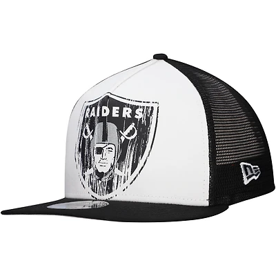 Casquette Snapback 9FIFTY A-Frame Las Vegas Raiders New Era blanche/noire pour homme