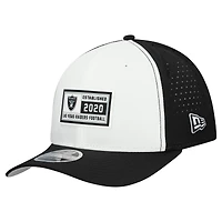 Men's New Era  White/Black Las Vegas Raiders Established Patch 9SEVENTY Adjustable Hat