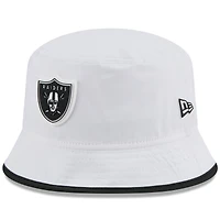 Men's New Era  White Las Vegas Raiders 2025 NFL Training Camp Stretch Bucket Hat