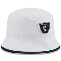 Men's New Era  White Las Vegas Raiders 2025 NFL Training Camp Stretch Bucket Hat